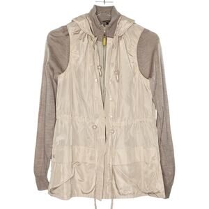 Maliparmi 4 Womens Utility Vest Cashmere Sweater  Two Piece Tan *flaw